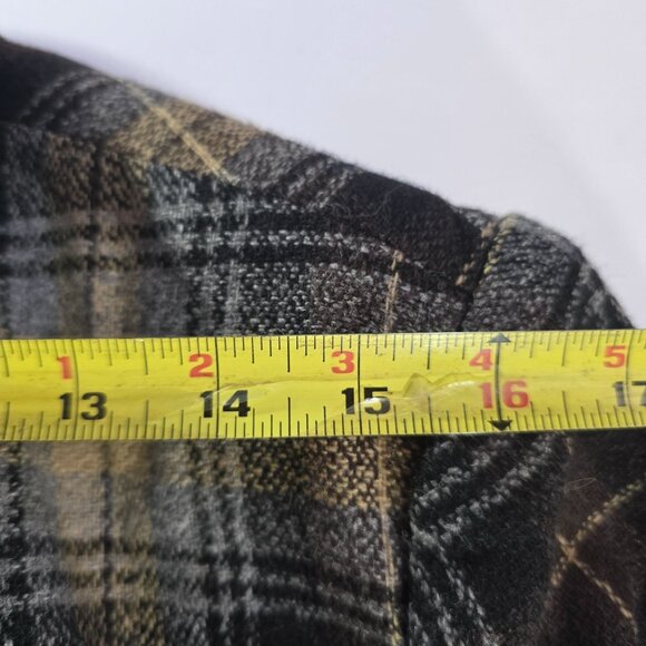 Jordan & Cole Womens Plaid Wool Jacket Zipper Large dark academia clueless - Picture 5 of 7